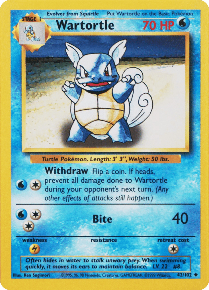 Wartortle — Base Set